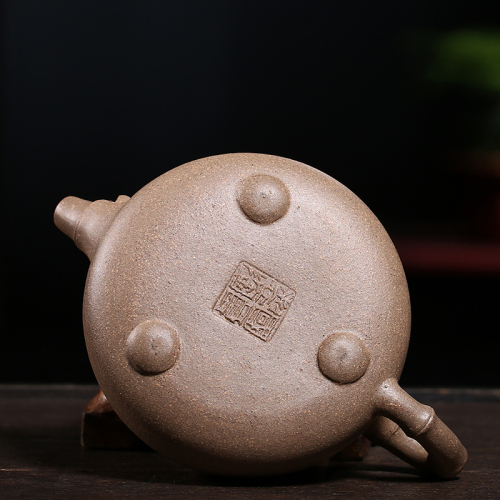 茶壶-紫砂壶-竹节大口石瓢壶150cc