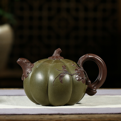 【咸仲英】大师壶茶壶-紫砂壶-南瓜壶 【咸仲英】大师壶茶壶-紫砂壶-南瓜壶