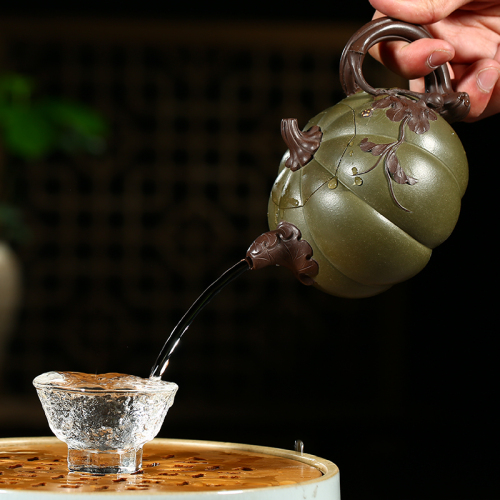 【咸仲英】大师壶茶壶-紫砂壶-南瓜壶