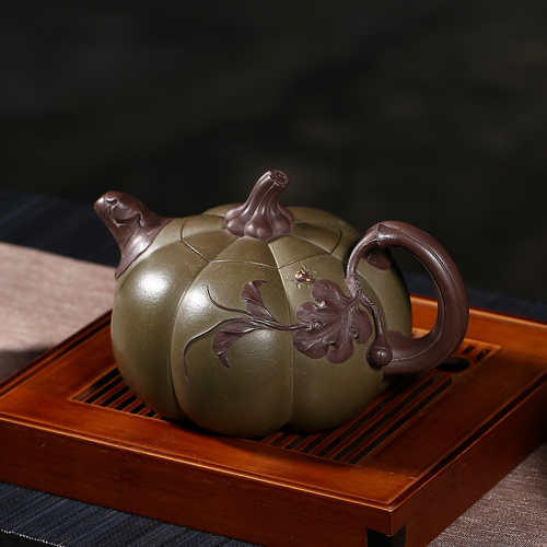 【咸仲英】大师壶茶壶-紫砂壶-南瓜壶