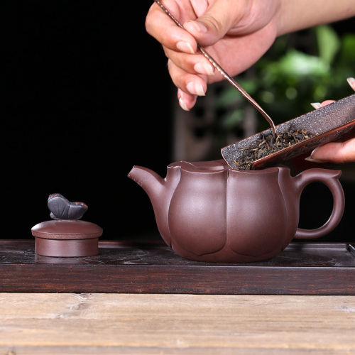 倪顺生大师壶茶壶紫砂壶蝶恋花壶