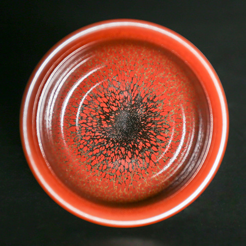 品茗杯-建盏-柿红盏