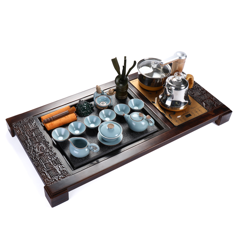 茶具-乌金石-福寿双全茶具套装