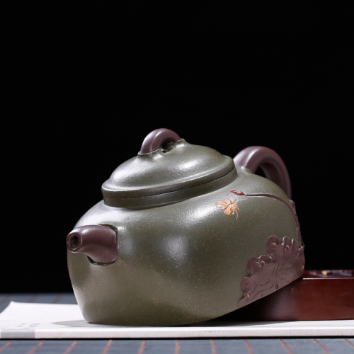 【王镇学】大师壶茶壶-紫砂壶-荷趣壶340cc