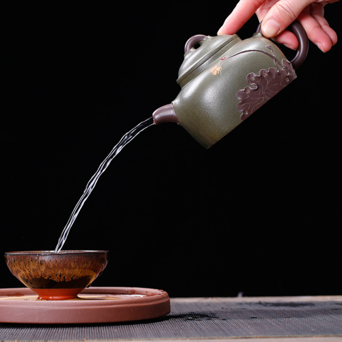 【王镇学】大师壶茶壶-紫砂壶-荷趣壶340cc