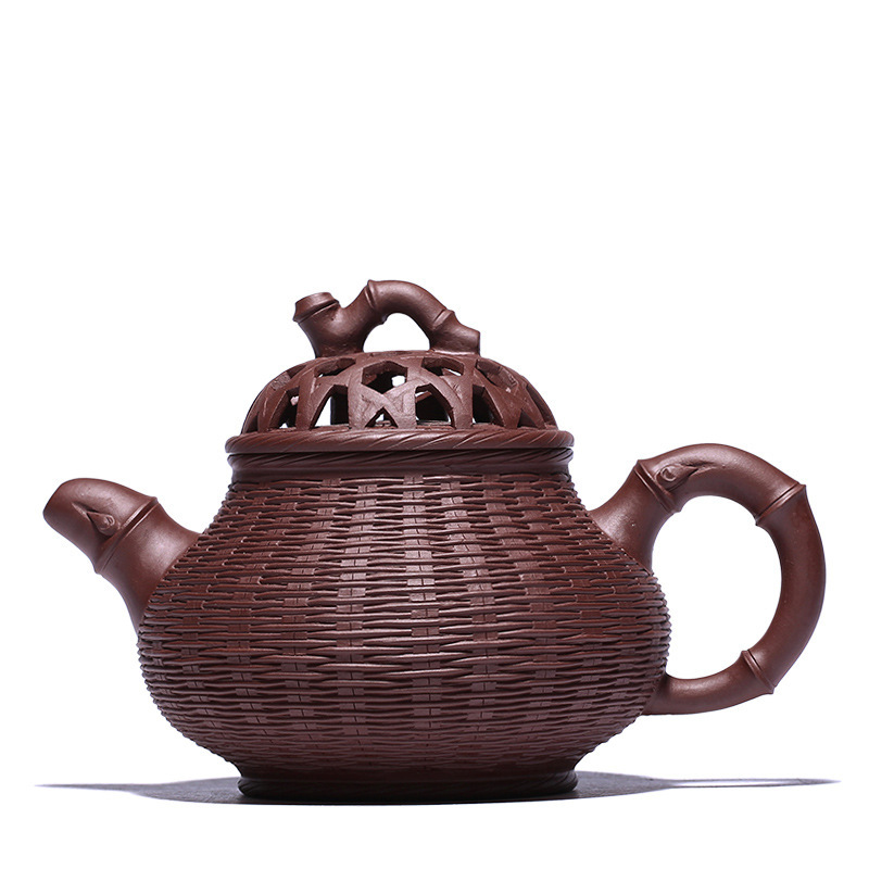 茶壶-紫砂壶-竹编潘壶