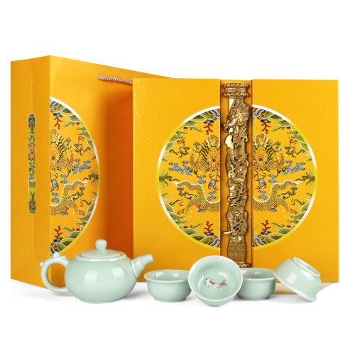 礼盒装-金骏眉-金色御品豪茗茶具茶叶礼盒 250g 礼盒装-金骏眉-金色御品豪茗茶具茶叶礼盒 250g