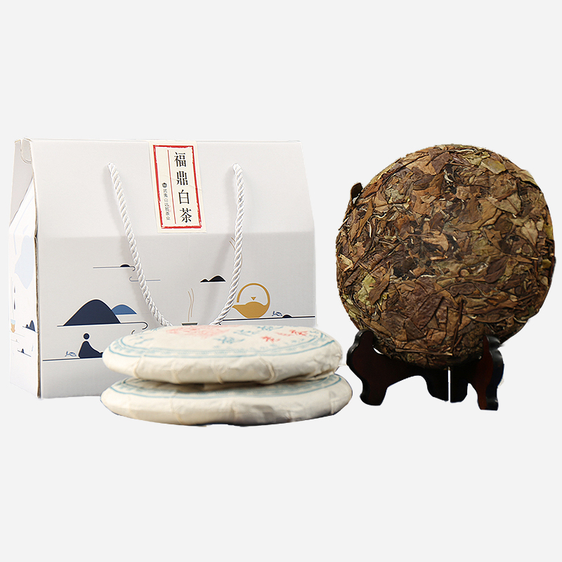 礼盒装-白茶-3年陈福鼎高山生态老白茶三饼装1050g