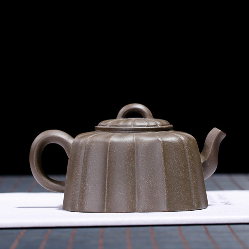 【陈建明】茶壶-紫砂壶-四方锦囊壶240cc