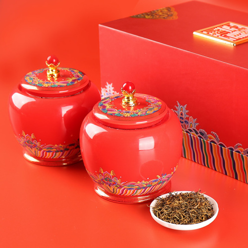 礼盒装-金骏眉-红色御品至尊双瓷罐250g（含提袋）