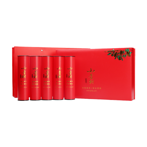 礼盒装-普洱茶-新会小青柑红盒5罐装25粒（含提袋）