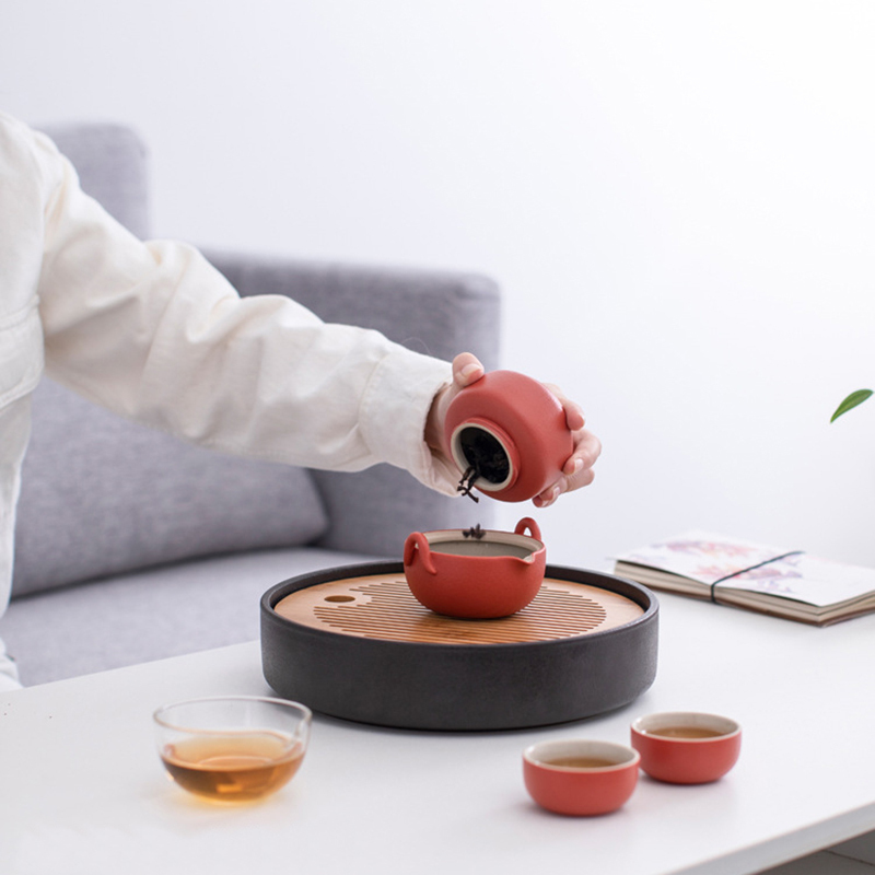 宫廷红陶瓷茶具