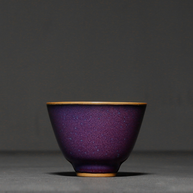 窑变紫茶杯