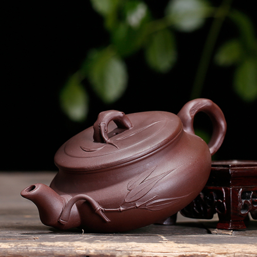茶壶 紫砂壶 竹段壶2号