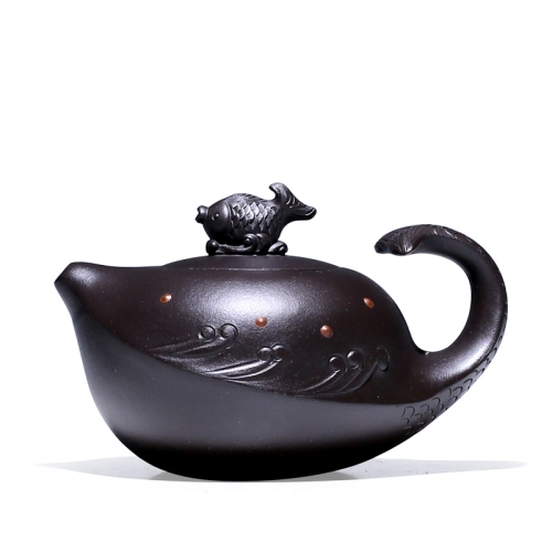 茶壶-紫砂壶-年年有鱼壶240cc