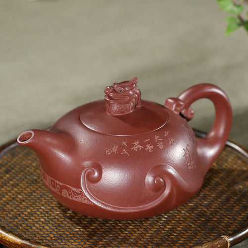 【咸仲英】大师壶茶壶-紫砂壶-龙韵壶套组450cc(含提袋)