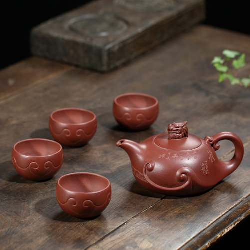 【咸仲英】大师壶茶壶-紫砂壶-龙韵壶套组450cc(含提袋)