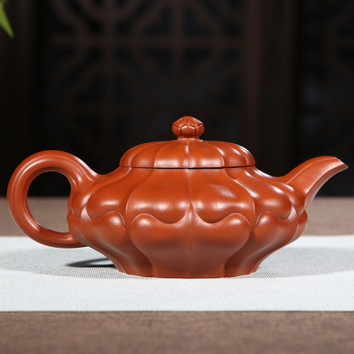 茶壶紫砂壶筋纹合菱壶